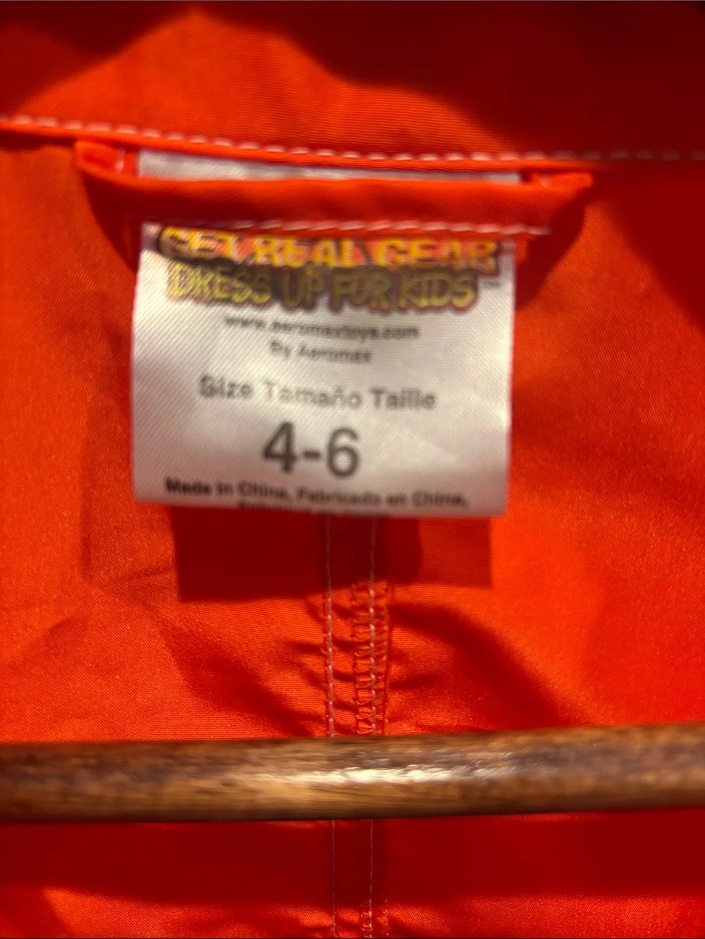 NASA Kids Orange Astronaut Costume Size 4-6